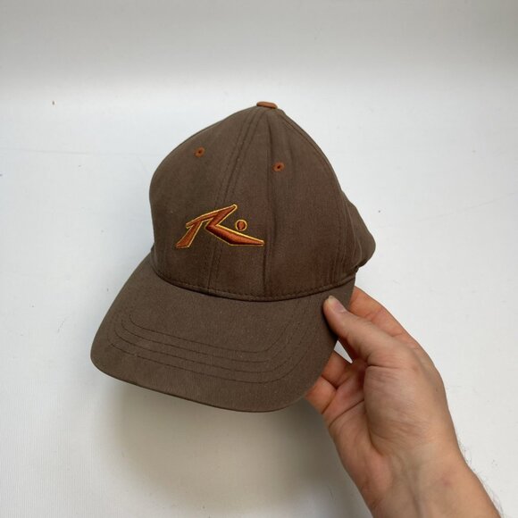 Vintage Rusty Hat Cap Men Brown / Orange Bill Surfer Surfing Skater Y2K FlexFit - Picture 8 of 10